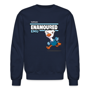 Enamoured Emu Character Comfort Adult Crewneck Sweatshirt - navy