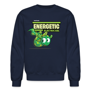Energetic Electric Eel Character Comfort Adult Crewneck Sweatshirt - navy