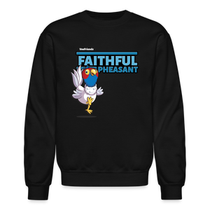 Faithful Pheasant Character Comfort Adult Crewneck Sweatshirt - black