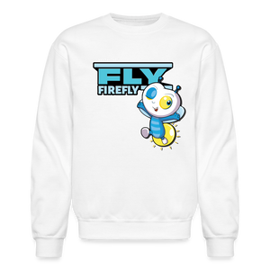 
            
                Load image into Gallery viewer, Fly Firefly Character Comfort Adult Crewneck Sweatshirt - white
            
        