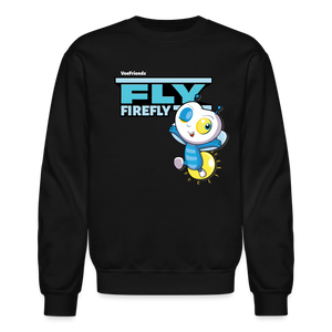 
            
                Load image into Gallery viewer, Fly Firefly Character Comfort Adult Crewneck Sweatshirt - black
            
        