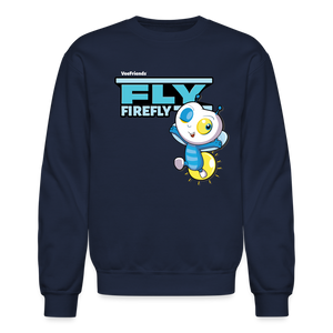 Fly Firefly Character Comfort Adult Crewneck Sweatshirt - navy