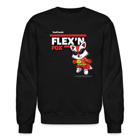 Flex’n Fox Character Comfort Adult Crewneck Sweatshirt - black