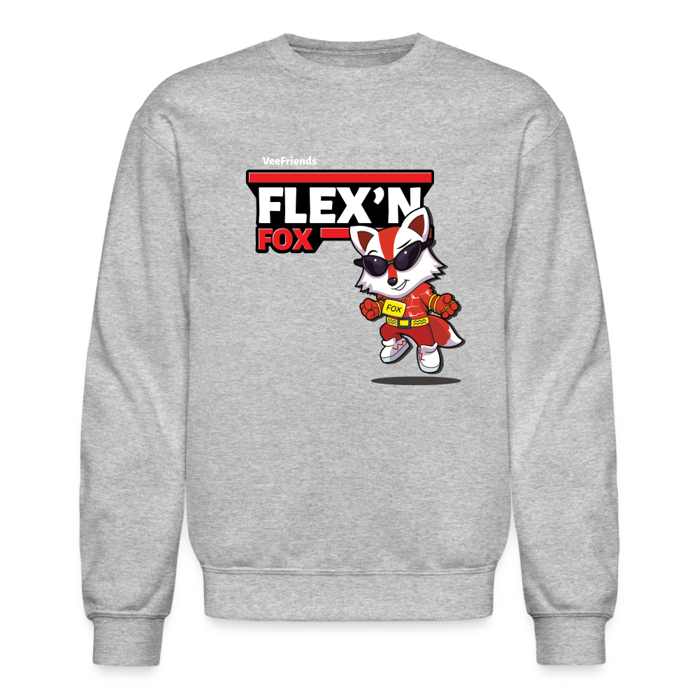Flex’n Fox Character Comfort Adult Crewneck Sweatshirt - heather gray
