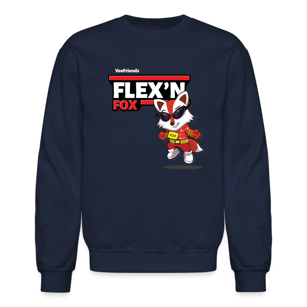 Flex’n Fox Character Comfort Adult Crewneck Sweatshirt - navy
