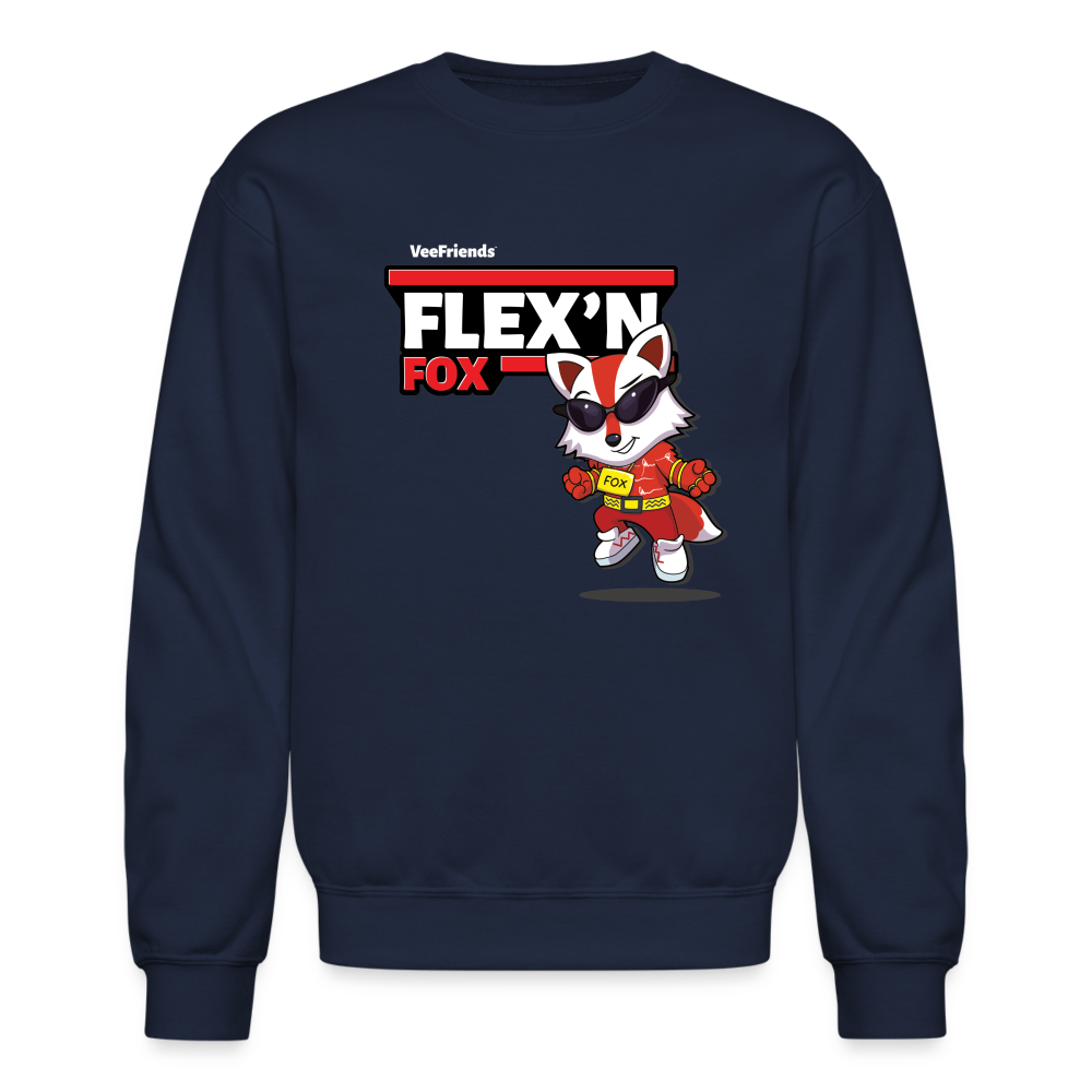 
            
                Load image into Gallery viewer, Flex’n Fox Character Comfort Adult Crewneck Sweatshirt - navy
            
        