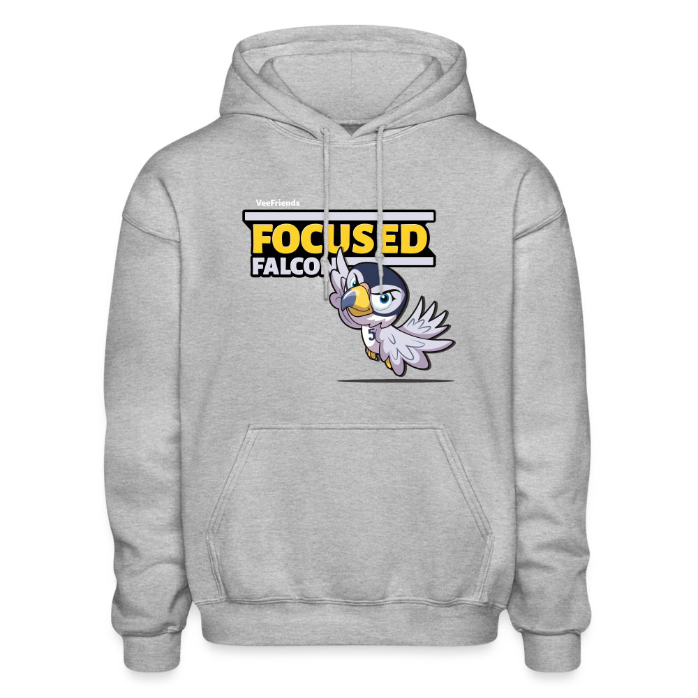 Focused Falcon Character Comfort Adult Hoodie - heather gray