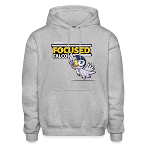 Focused Falcon Character Comfort Adult Hoodie - heather gray