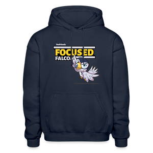 Focused Falcon Character Comfort Adult Hoodie - navy