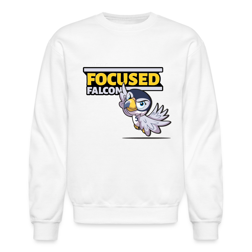 
            
                Load image into Gallery viewer, Focused Falcon Character Comfort Adult Crewneck Sweatshirt - white
            
        