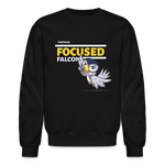 Focused Falcon Character Comfort Adult Crewneck Sweatshirt - black