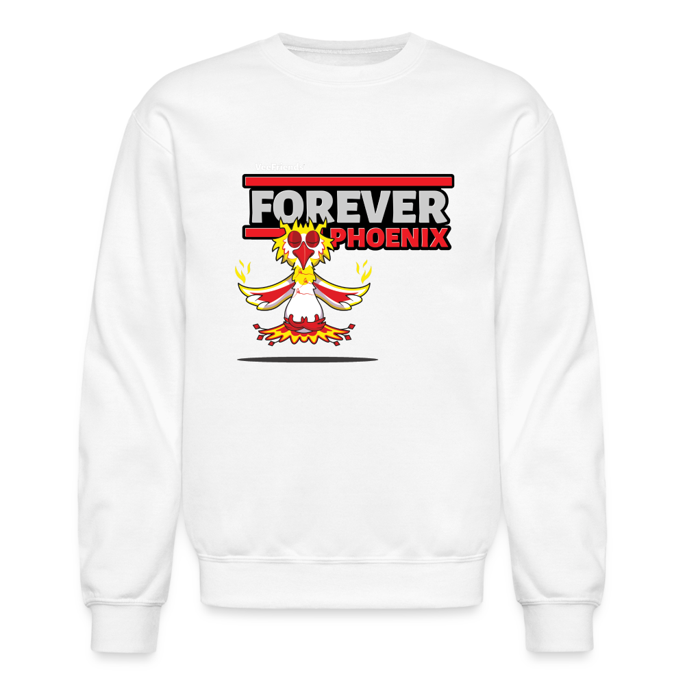 Forever Phoenix Character Comfort Adult Crewneck Sweatshirt - white