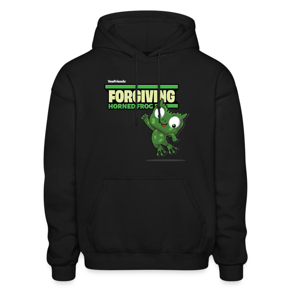 Forgiving Horned Frog Character Comfort Adult Hoodie - black