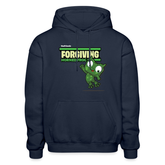 Forgiving Horned Frog Character Comfort Adult Hoodie - navy