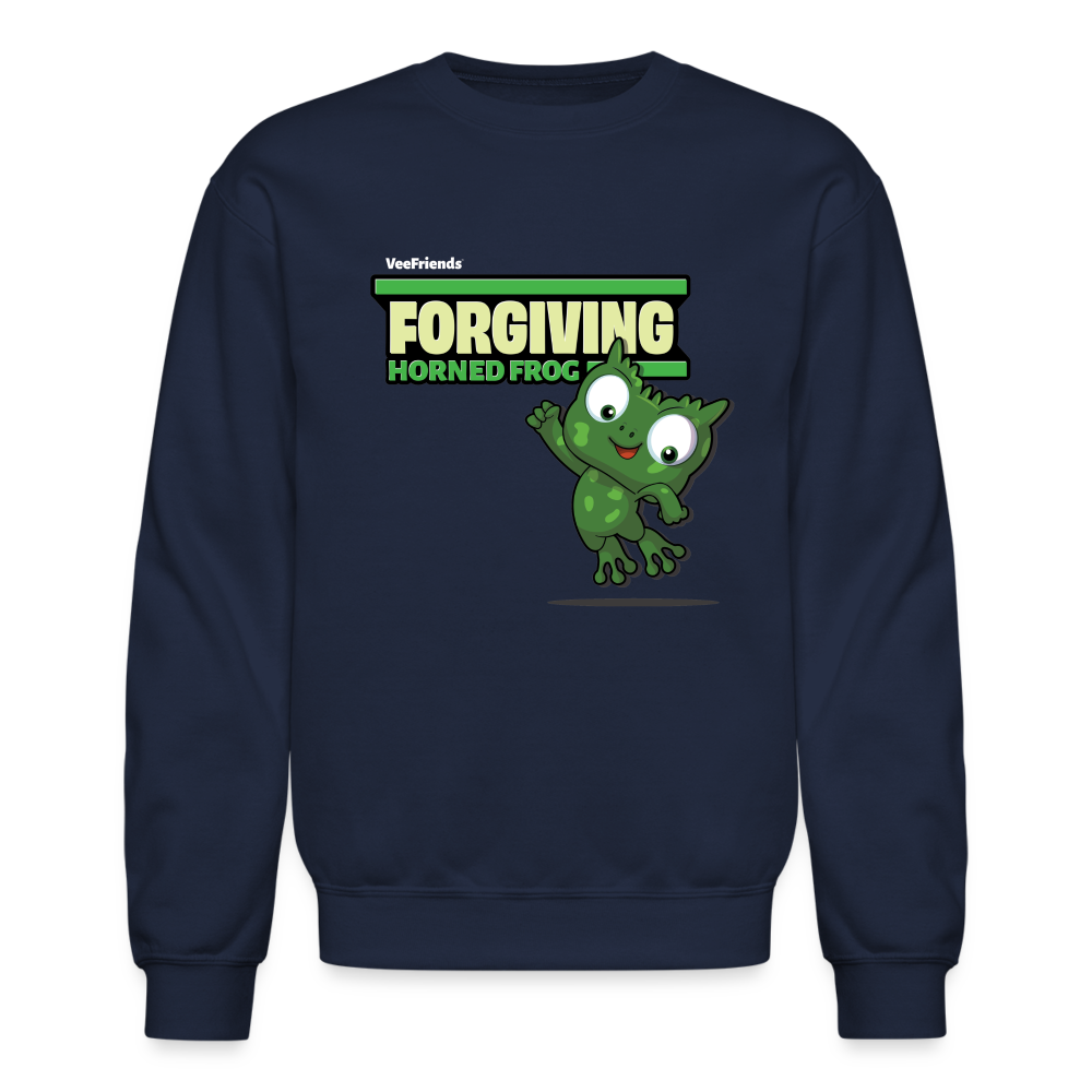 
            
                Load image into Gallery viewer, Forgiving Horned Frog Character Comfort Adult Crewneck Sweatshirt - navy
            
        