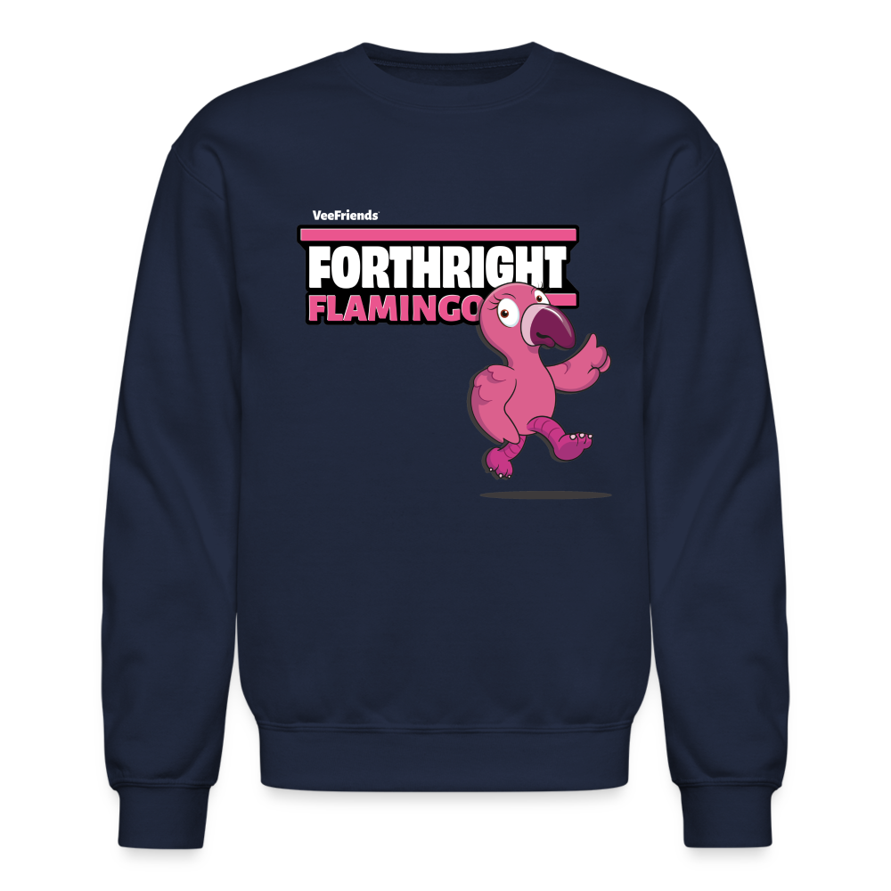 
            
                Load image into Gallery viewer, Forthright Flamingo Character Comfort Adult Crewneck Sweatshirt - navy
            
        