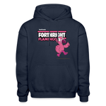 Forthright Flamingo Character Comfort Adult Hoodie - navy