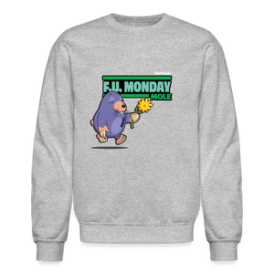 
            
                Load image into Gallery viewer, F.U. Monday Mole Character Comfort Adult Crewneck Sweatshirt - heather gray
            
        