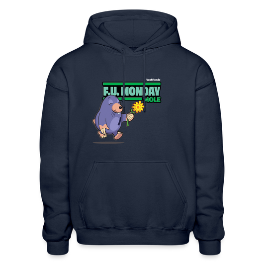 F.U. Monday Mole Character Comfort Adult Hoodie - navy