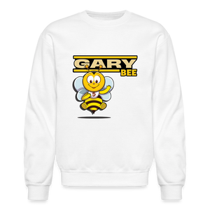 Gary Bee Character Comfort Adult Crewneck Sweatshirt - white