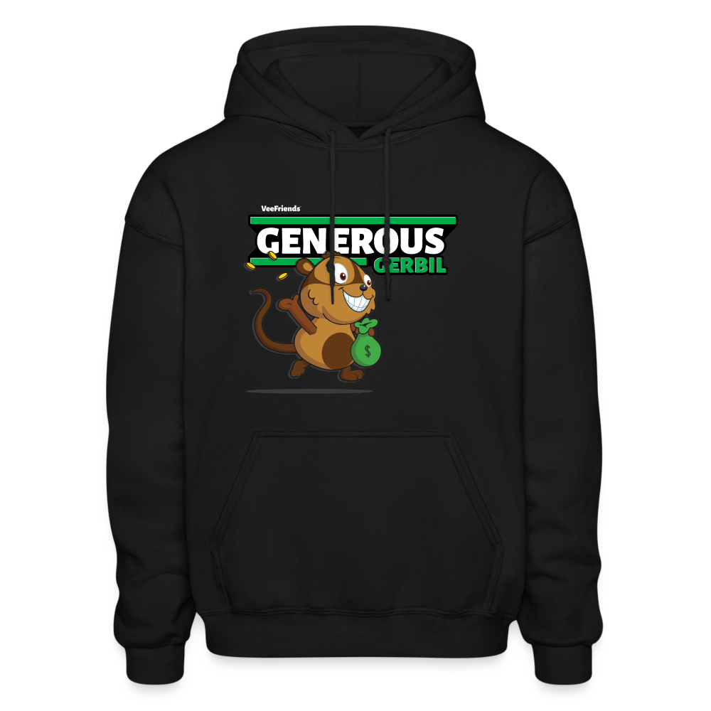 Generous Gerbil Character Comfort Adult Hoodie - black