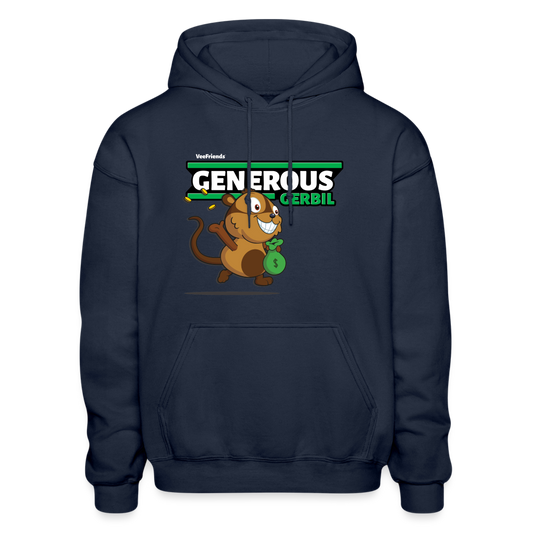 Generous Gerbil Character Comfort Adult Hoodie - navy