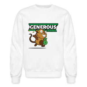 
            
                Load image into Gallery viewer, Generous Gerbil Character Comfort Adult Crewneck Sweatshirt - white
            
        