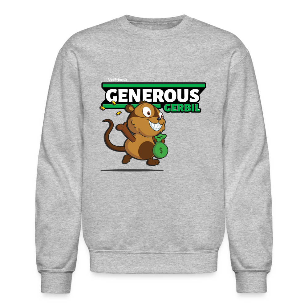Generous Gerbil Character Comfort Adult Crewneck Sweatshirt - heather gray