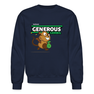 Generous Gerbil Character Comfort Adult Crewneck Sweatshirt - navy