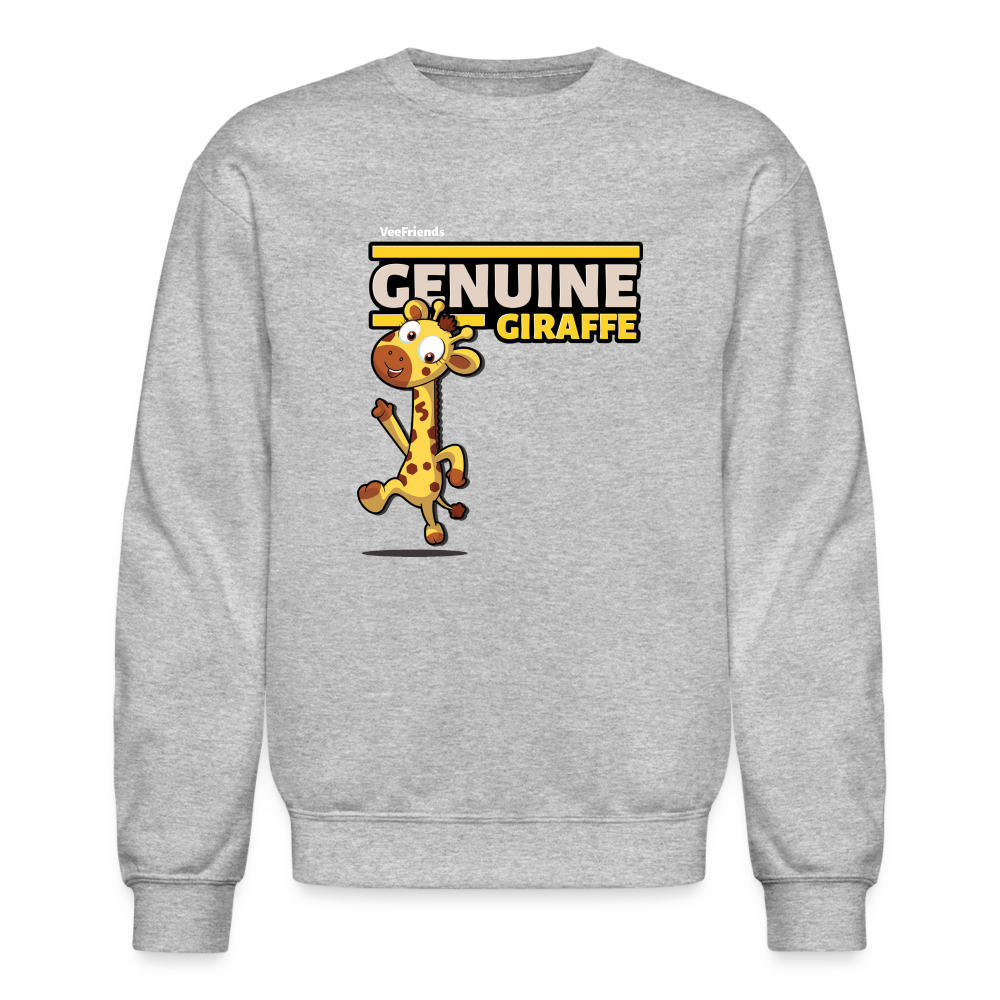 Genuine Giraffe Character Comfort Adult Crewneck Sweatshirt - heather gray