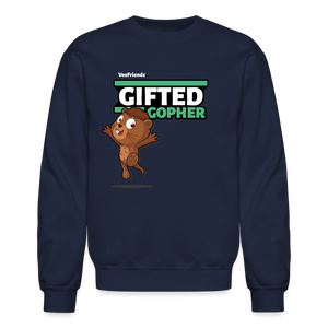 
            
                Load image into Gallery viewer, Gifted Gopher Character Comfort Adult Crewneck Sweatshirt - navy
            
        