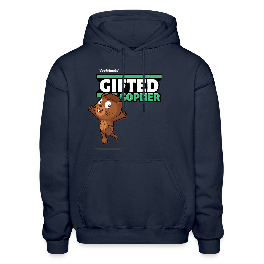 Gifted Gopher Character Comfort Adult Hoodie - navy