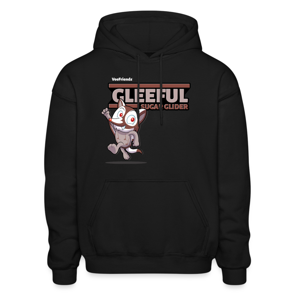 Gleeful Sugar Glider Character Comfort Adult Hoodie - black