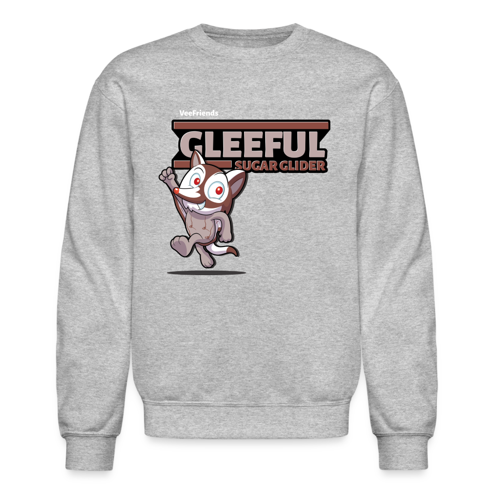 Gleeful Sugar Glider Character Comfort Adult Crewneck Sweatshirt - heather gray