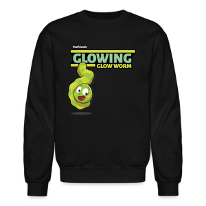 
            
                Load image into Gallery viewer, Glowing Glow Worm Character Comfort Adult Crewneck Sweatshirt - black
            
        