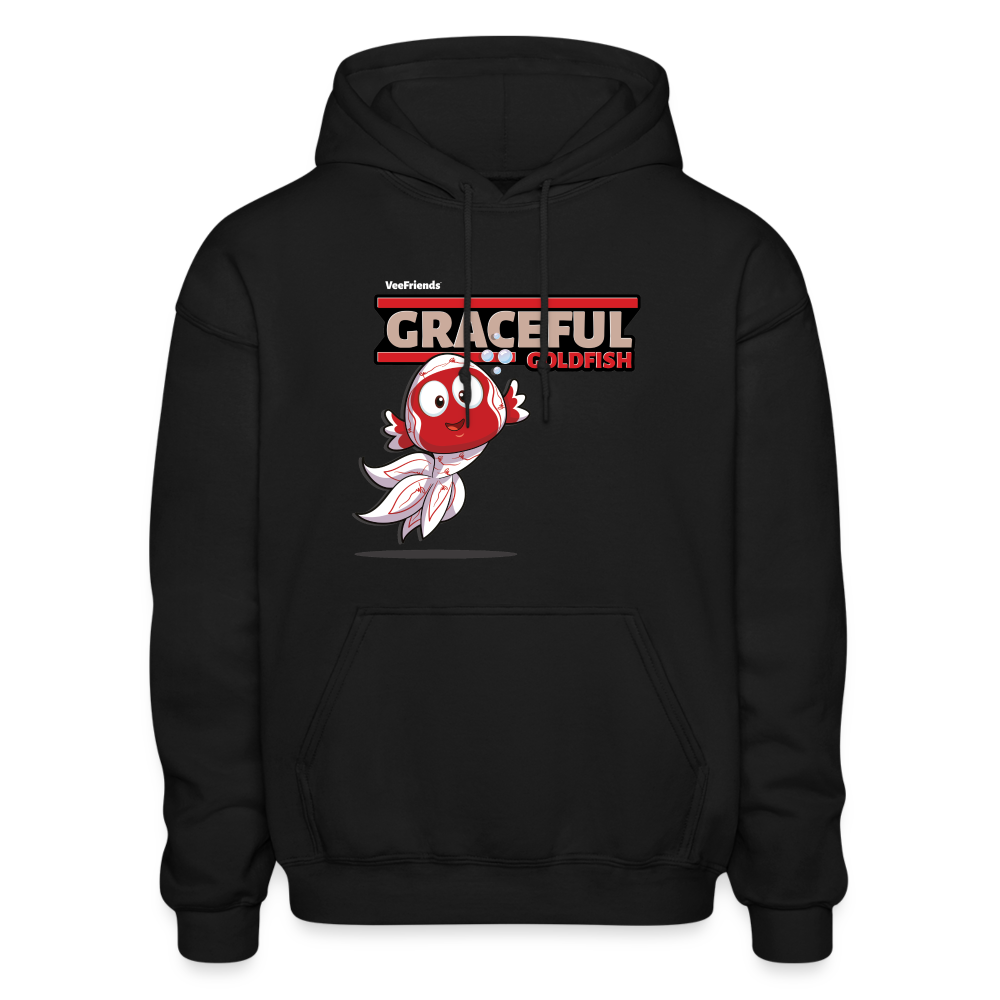 Graceful Goldfish Character Comfort Adult Hoodie - black