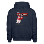 Graceful Goldfish Character Comfort Adult Hoodie - navy