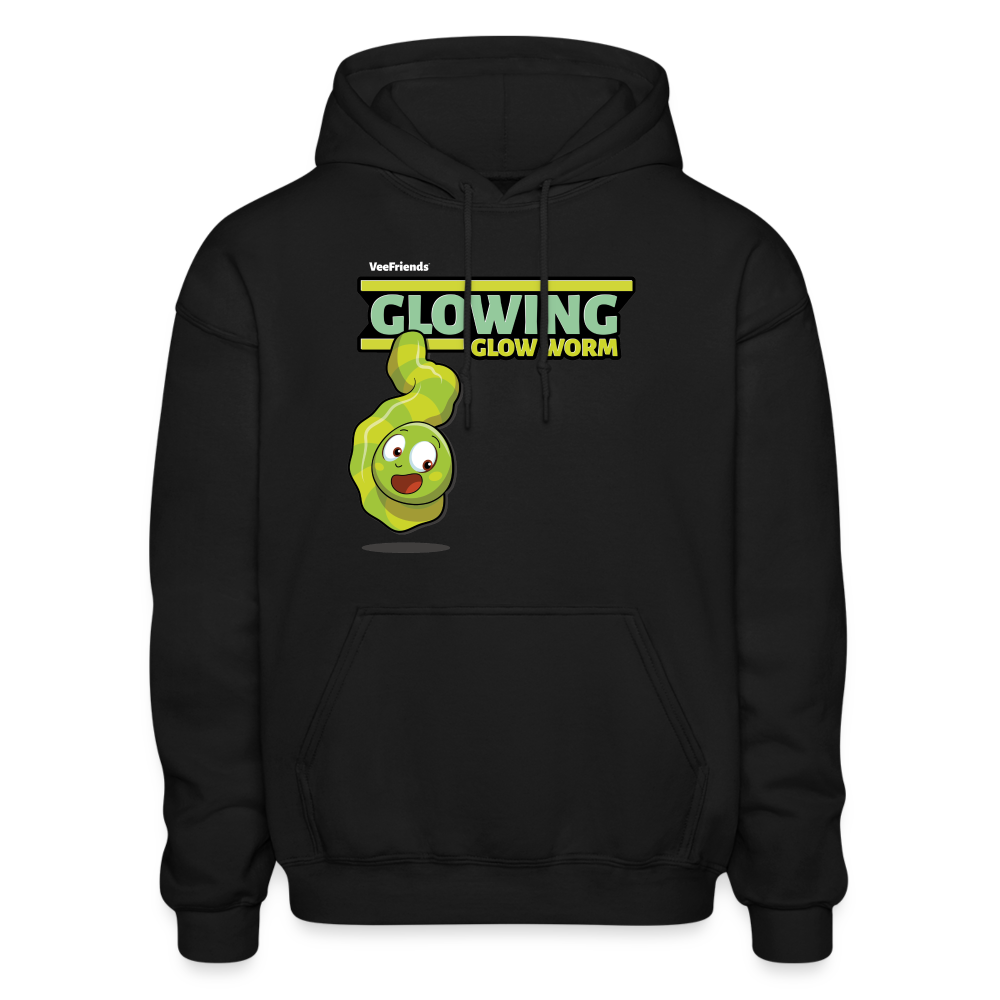 Glowing Glow Worm Character Comfort Adult Hoodie - black