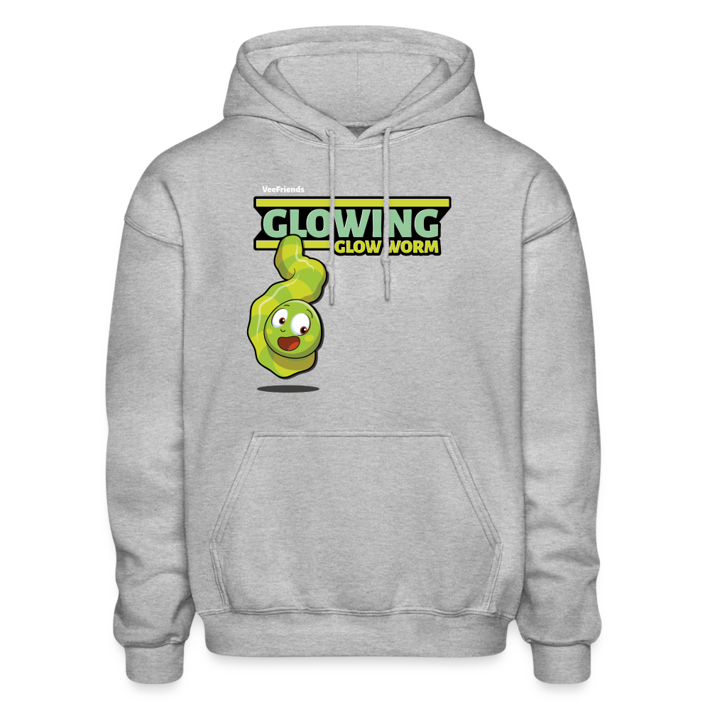 Glowing Glow Worm Character Comfort Adult Hoodie - heather gray