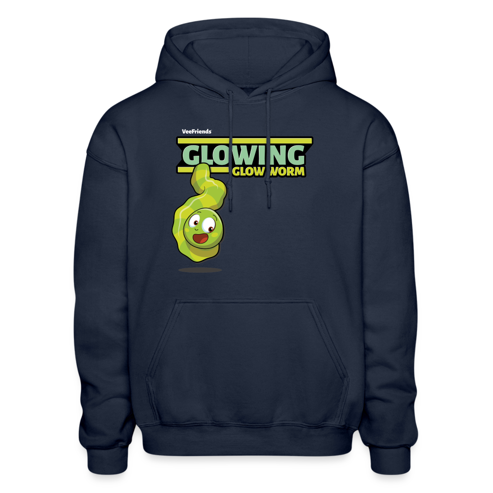 Glowing Glow Worm Character Comfort Adult Hoodie - navy