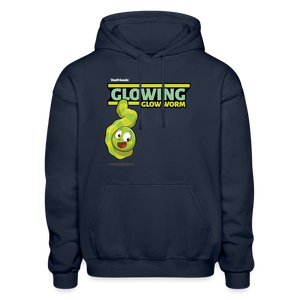 Glowing Glow Worm Character Comfort Adult Hoodie - navy