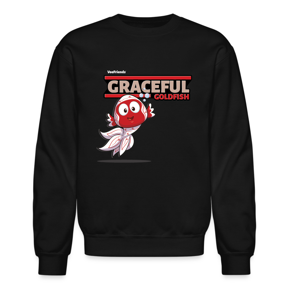 
            
                Load image into Gallery viewer, Graceful Goldfish Character Comfort Adult Crewneck Sweatshirt - black
            
        