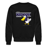 Gracious Goose Character Comfort Adult Crewneck Sweatshirt - black