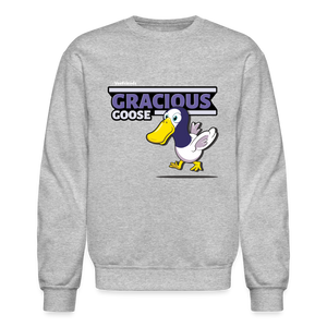 Gracious Goose Character Comfort Adult Crewneck Sweatshirt - heather gray