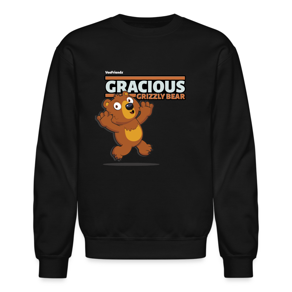 
            
                Load image into Gallery viewer, Gracious Grizzly Bear Character Comfort Adult Crewneck Sweatshirt - black
            
        