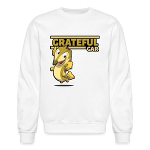 Grateful Gar Character Comfort Adult Crewneck Sweatshirt - white