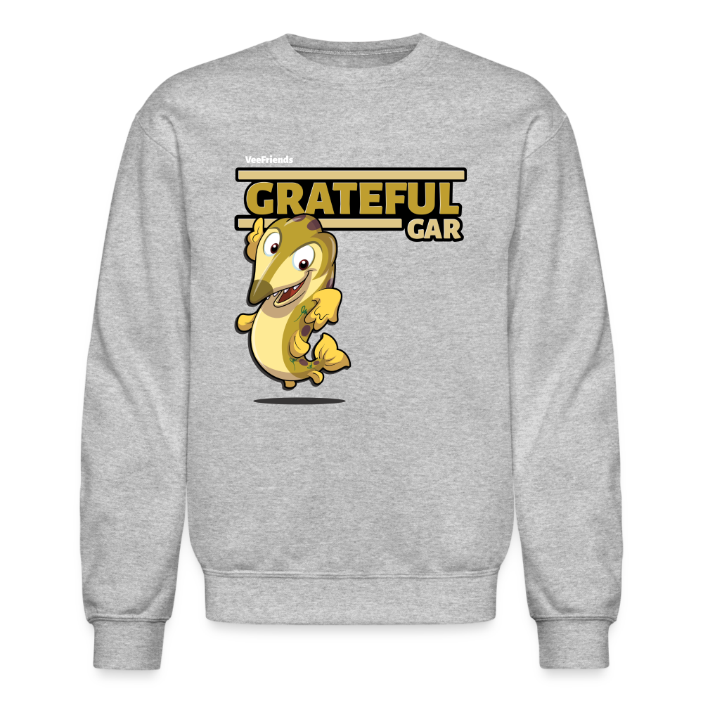 Grateful Gar Character Comfort Adult Crewneck Sweatshirt - heather gray