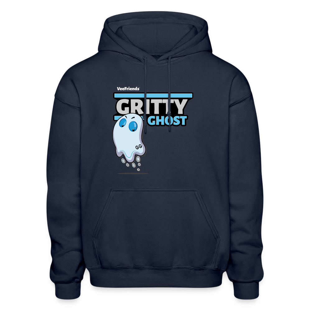 Gritty Ghost Character Comfort Adult Hoodie - navy