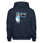 Gritty Ghost Character Comfort Adult Hoodie - navy