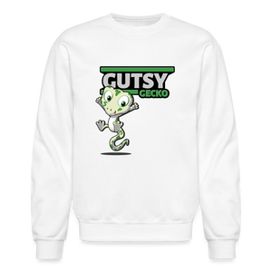 
            
                Load image into Gallery viewer, Gutsy Gecko Character Comfort Adult Crewneck Sweatshirt - white
            
        